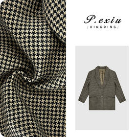 A008潘依绣丁丁宠粉【质感老钱】羊毛千鸟格英伦老钱风长袖西装外套M8970