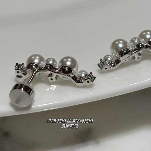 原单HEFANG何方珠宝白月光纯银通体耳钉 商品图5