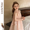 littletime2026春夏女童甜美公主小飞袖蕾丝花边天丝莱赛尔连衣裙 商品缩略图3