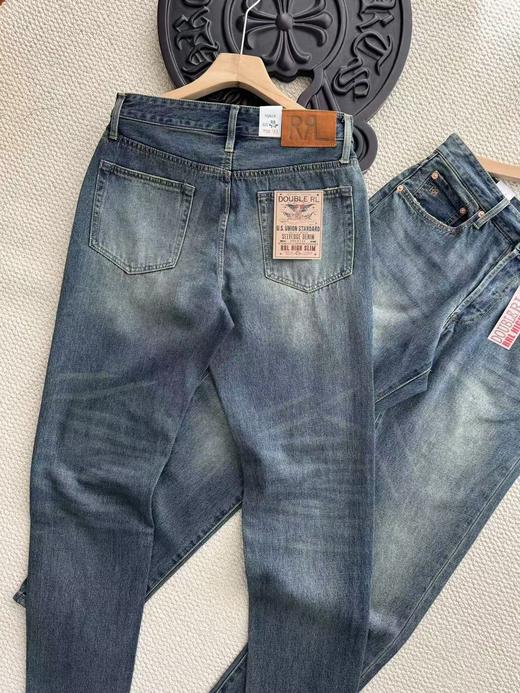 【ss1】男子复古水洗休闲合体剪裁赤耳牛仔长裤！！ 商品图0