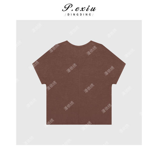 03-2潘依绣丁丁宠粉减龄俏皮松弛感V领短袖T恤Q2031 商品图1