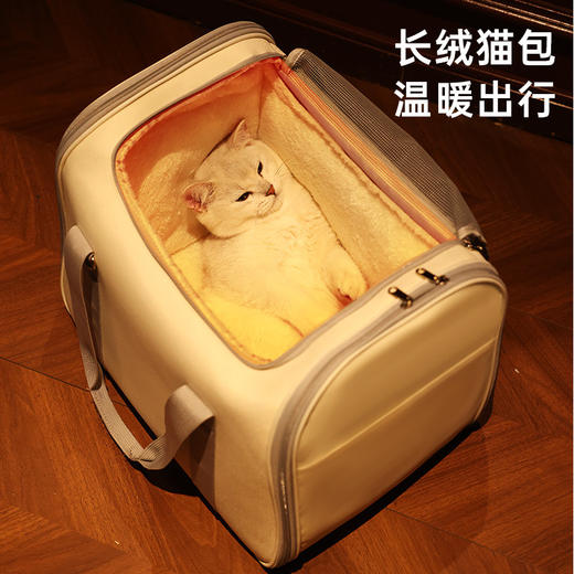 猫包冬季保暖便携外出大容量猫背包肩斜挎包猫咪外出包宠物背包 商品图0