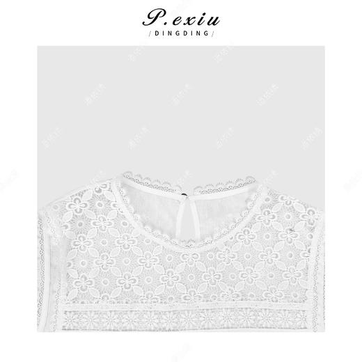 03-2潘依绣丁丁宠粉法式花边领拼接背心Q19065 商品图1