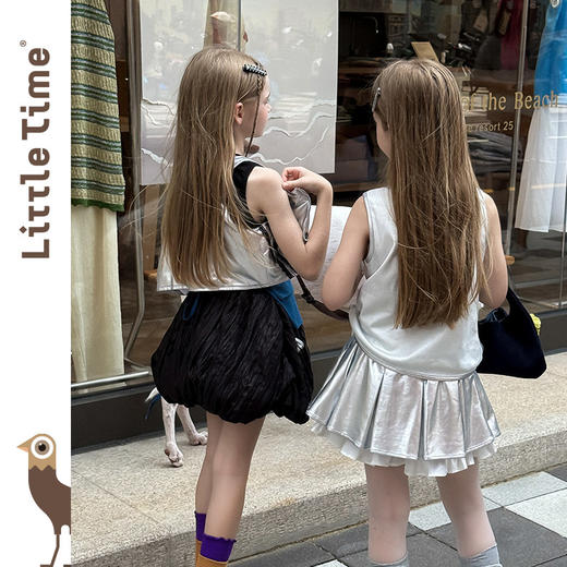 littletimeY2K潮牌设计感无袖背心套装女春夏街头风半裙两件套 商品图4