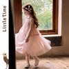 littletime2026春夏女童甜美公主小飞袖蕾丝花边天丝莱赛尔连衣裙 商品缩略图1