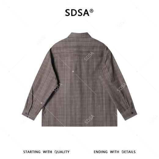 SDSA男装2026新款高贵轻奢美式复古衬衫夹克外套百搭宽松格纹上衣 商品图4