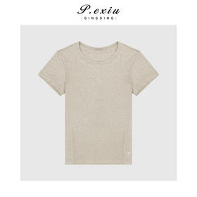 03-2潘依绣丁丁宠粉简约修身圆领短袖T恤Q96531