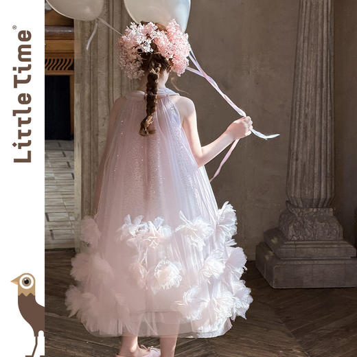 littletime女童梦幻公主风无袖网纱连衣裙超仙蓬蓬蛋糕裙演出服 商品图4