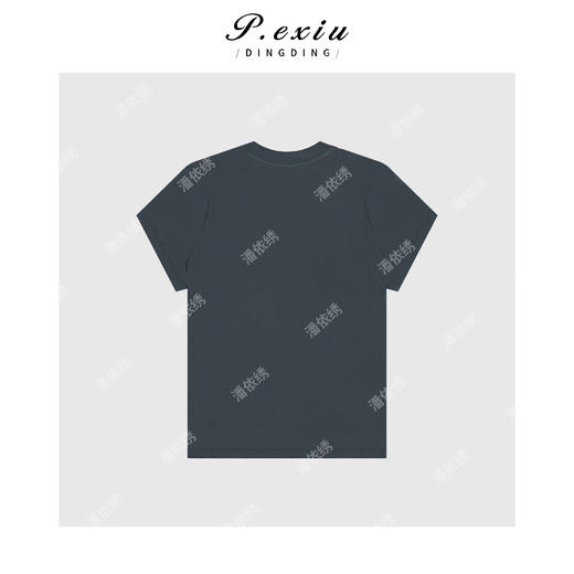 03-2潘依绣丁丁宠粉100%棉重工撞色立体刺绣花卉圆领短袖 GH061 商品图1