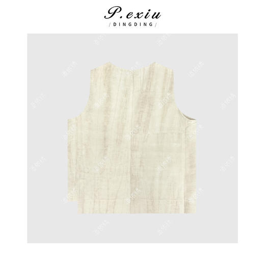 03-2潘依绣丁丁宠粉复古炒色拼接设计无袖圆领背心Q5942 商品图1