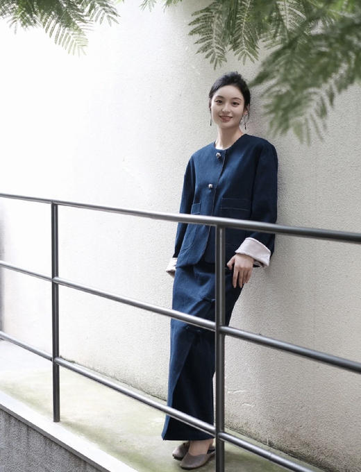 双面穿牛仔提花国风时尚混搭外套 商品图1