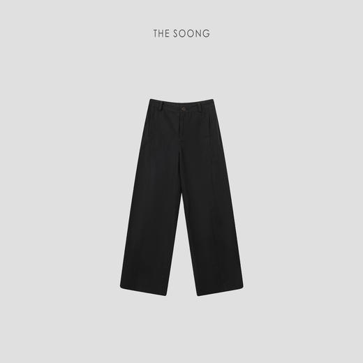 THESOONG|"利落美学"汉麻棉筋骨线条感无弹中腰休闲裤HBKZ8277 商品图1