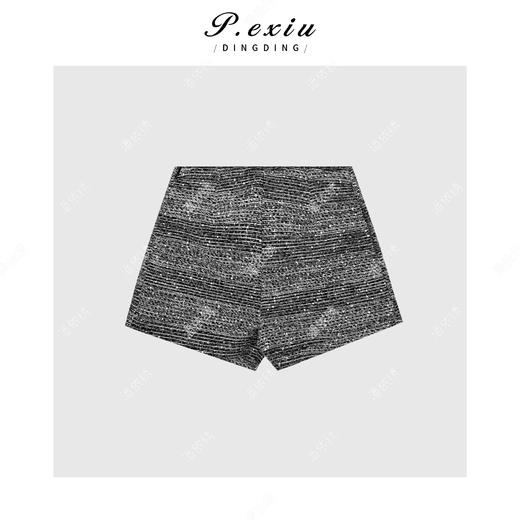 03-2潘依绣丁丁宠粉气质高级重工亮片条纹短裤Q3651 商品图1