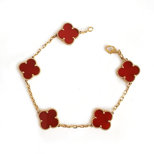 【天然正品】AU750黄金经典时尚高定定制款红五花手链 15.0*13.2*2.6MM（皆取最大值）20CM 280226NJS14 商品图0