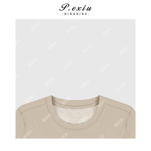 03-2潘依绣丁丁宠粉简约复古印花短袖圆领T恤Q38909 商品图2