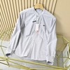 饿鱼2026男士春季条纹立领纯棉休闲长袖衬衫 商品缩略图6
