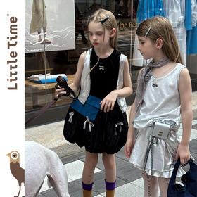 littletimeY2K潮牌设计感无袖背心套装女春夏街头风半裙两件套