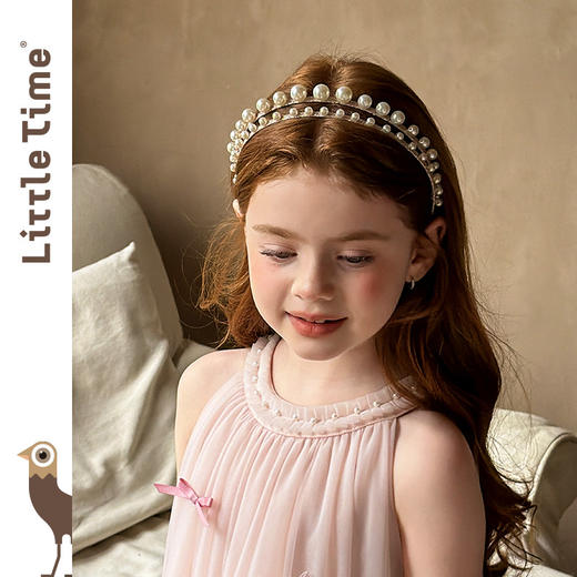 LittleTime2026春夏新款韩版珍珠发箍女童甜美头饰儿童优雅发卡 商品图3