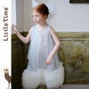littletime梦幻风女童亮片银色连衣裙无袖网纱公主裙小精灵礼服裙 商品缩略图1