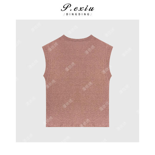 03-2潘依绣丁丁宠粉韩系简约无袖圆领T恤Q37511 商品图1