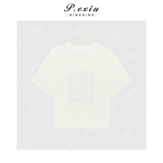 03-2潘依绣丁丁宠粉简约百搭文艺风刺绣圆领短袖T恤Q6941 商品图1