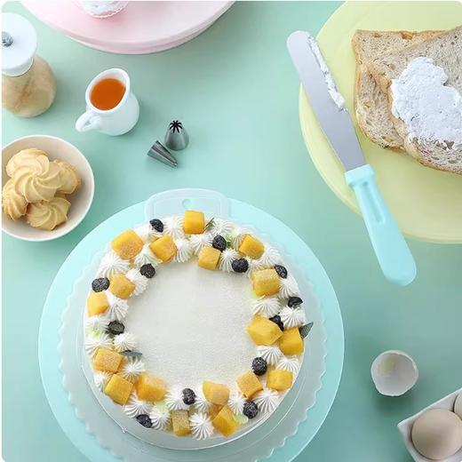 普通塑料转台 白色/粉色/绿色可选 旋转裱花台转盘 烘焙工具 商品图1