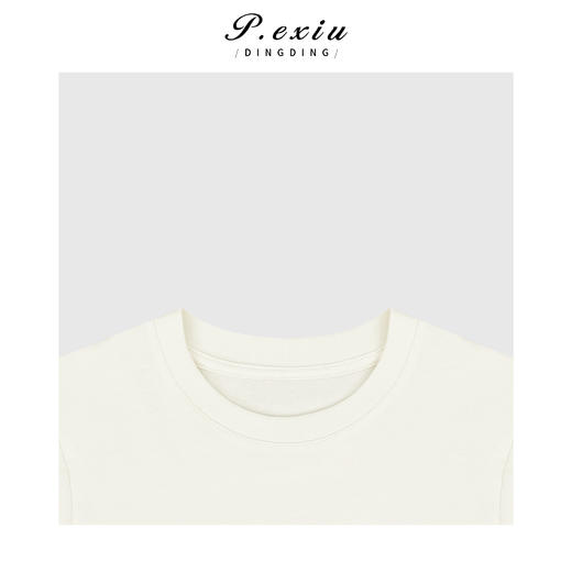 03-2潘依绣丁丁宠粉简约百搭文艺风刺绣圆领短袖T恤Q6941 商品图2