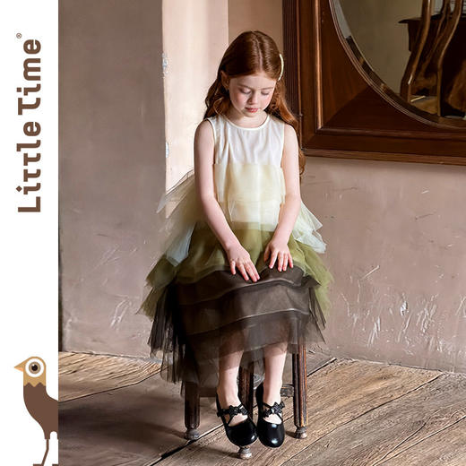 littletime女童网纱蛋糕连衣裙夏季渐变色公主裙生日礼服蓬蓬裙 商品图4