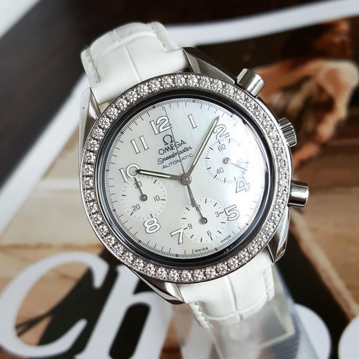 【95新】OMEGA 欧米茄3815.70.36自动机械机芯计时37MM（女款）超霸系列精钢；镶嵌钻石表圈280226NJT33 商品图3