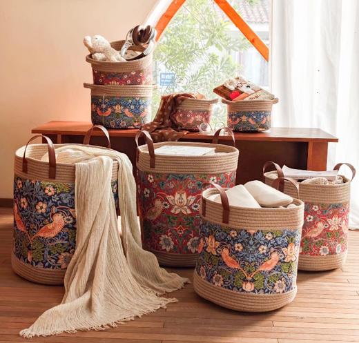 MorrisArt草莓小偷精致绵绳收纳筐 软糯绵绳精致耐用 百搭高级感 家中收纳刚需！  商品图0
