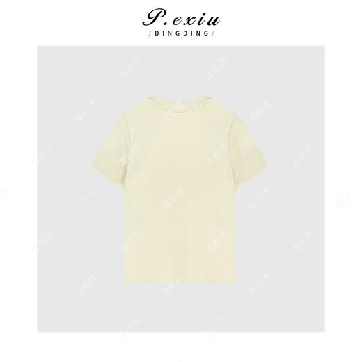 03-2潘依绣丁丁宠粉简约百搭修身圆领短袖T恤Q9854 商品图1