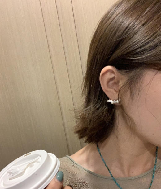 原单HEFANG何方珠宝白月光纯银通体耳钉 商品图3