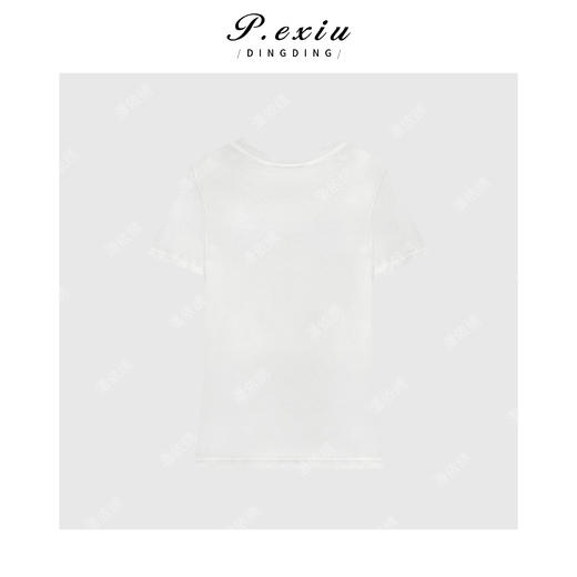 03-2潘依绣丁丁宠粉简约高捻棉修身短袖T恤Q38711 商品图1