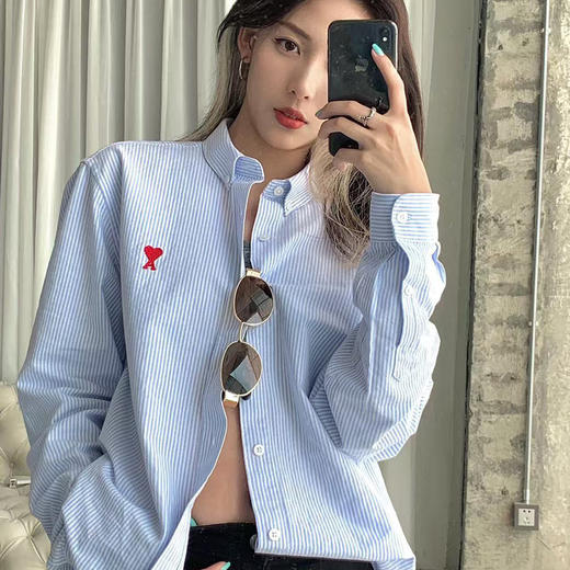 【2fz1】男女款牛津布棉质扣角领休闲长袖衬衫！！ 商品图0