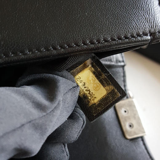 【95新】CHANEL香奈儿Leboy系列A67085 Y04638 94305小号黑银羊皮Leboy链条包单肩包女士050326AK11 商品图8