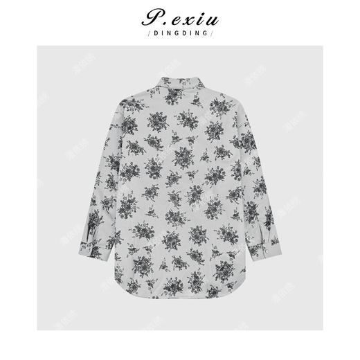 03-2潘依绣丁丁宠粉韩系复古印花氛围感毛边翻领加厚磨绒外套Q99841 商品图1