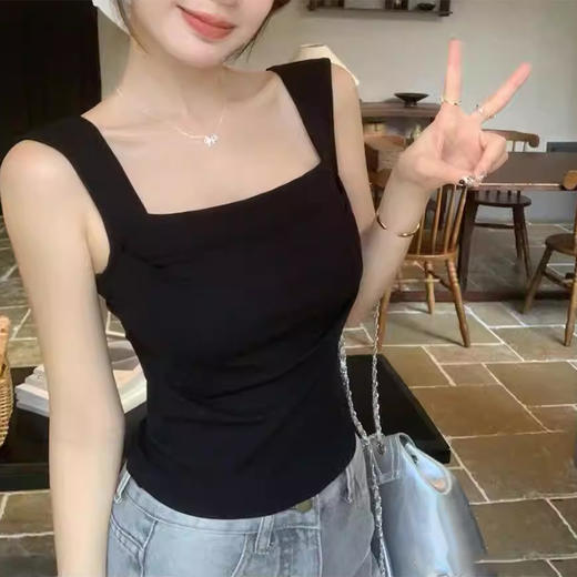 裁缝学苑AH131宽肩直角肩款一字领背心纸样女装带胸垫方领上衣样板 商品图4