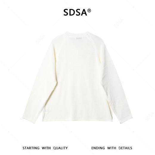 SDSA男装2026新款高贵轻奢简约时尚半开抽绳领针织衫百搭慵懒风 商品图4