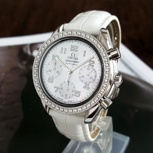 【95新】OMEGA 欧米茄3815.70.36自动机械机芯计时37MM（女款）超霸系列精钢；镶嵌钻石表圈280226NJT33 商品图1