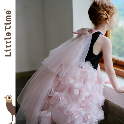 高级定制手工花朵儿童礼服女童公主纱裙蓬蓬裙演出服 商品图0