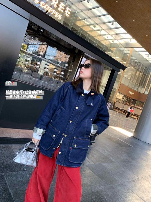 Barb*ur×Le*i's® 联名限量款牛仔丹宁宽松牛仔夹克外套 商品图6