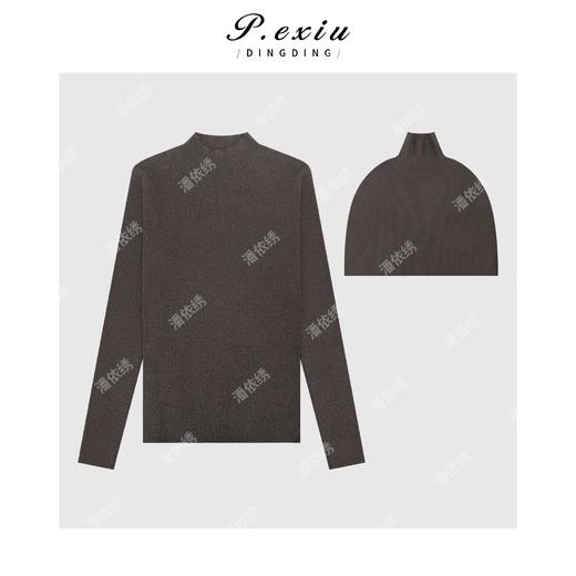 03-2潘依绣丁丁宠粉羊毛气质修身显瘦披肩圆领长袖针织上衣ZZ1053 商品图0