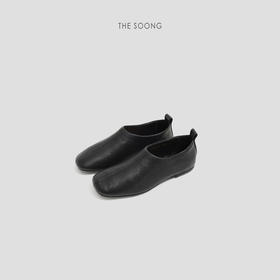 THESOONG|经典羊皮细腻柔软一脚蹬圆头平底皮鞋HWXZ8587