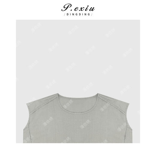 03-2潘依绣丁丁宠粉韩系设计感圆领短袖上衣Q38664 商品图2