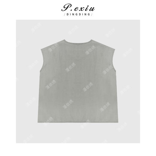 03-2潘依绣丁丁宠粉韩系设计感圆领短袖上衣Q38664 商品图1