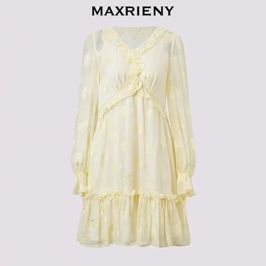 玛克门店发货:MAXRIENY宫廷感仙女风连衣裙货号: MS86DR032F30 商品图3