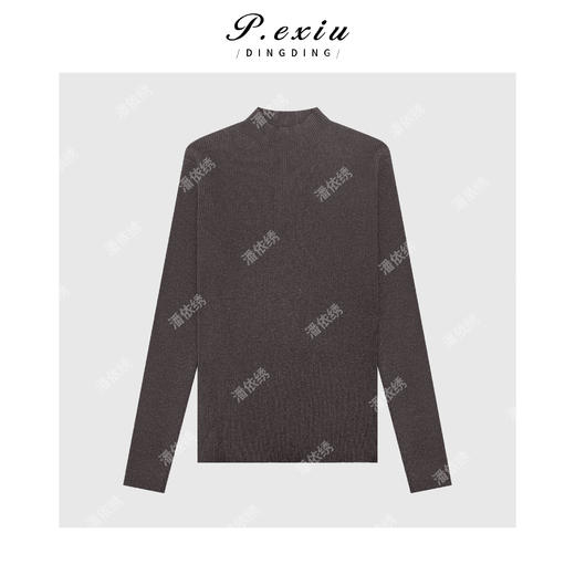 03-2潘依绣丁丁宠粉羊毛气质修身显瘦披肩圆领长袖针织上衣ZZ1053 商品图1