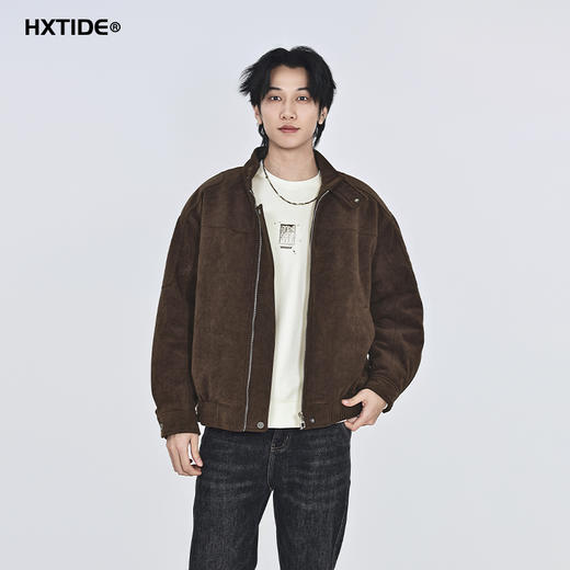 【新品上新】HX 冬季立领茄克衫宽松版型手感舒适S105544119102 商品图1