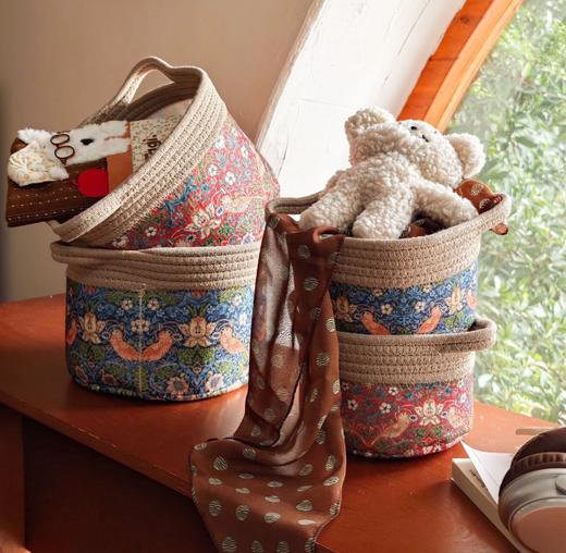 MorrisArt草莓小偷精致绵绳收纳筐 软糯绵绳精致耐用 百搭高级感 家中收纳刚需！  商品图1