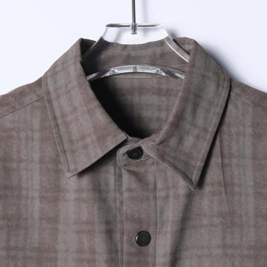 SDSA男装2026新款高贵轻奢美式复古衬衫夹克外套百搭宽松格纹上衣 商品图1